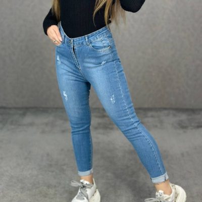 🔥شلوار-جین-اسکینی-آبی🔥 کد8375 ❌کیفیت پارچه و دوخت درجه یک❌ فروش عمده پوشاک