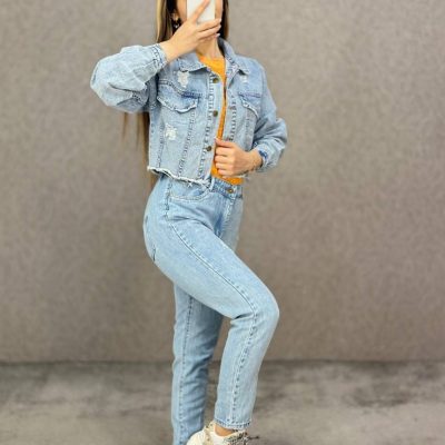 🔥شلوار-جین-مام-یخی🔥  کد8375 ❌کیفیت پارچه و دوخت درجه یک❌ فروش عمده پوشاک