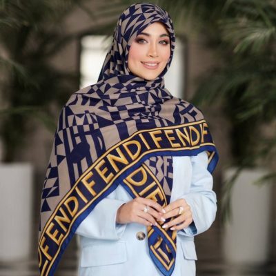 روسری نخی سیااسکارف فروش عمده پوشاک