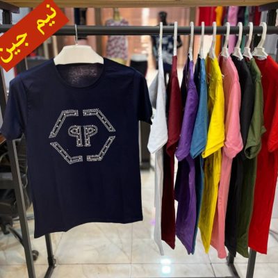 ✴️تیشرت ویسکوز قواره بزرگ شیت نگین و مروارید✴️ کد10099 فروش عمده پوشاک