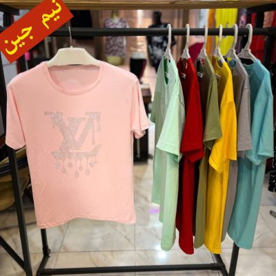 ✴️تیشرت ویسکوز گرم بالا آستین کوتاه قواره بزرگ✴️ کد10118 فروش عمده پوشاک