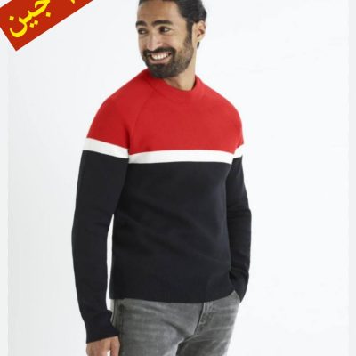 ✴️بافت یقه گرد طرح پلیسه✴️ کد10153 فروش عمده پوشاک