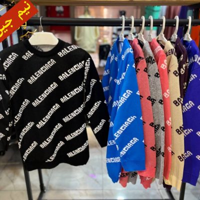 ✴️بافت یقه گرد BALENCIAGA✴️ ✅قد 80 سانت✅ فروش عمده پوشاک