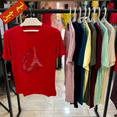 ✴️تیشرت ویسکوز صددرصد نگینی✴️ کد10145 فروش عمده پوشاک