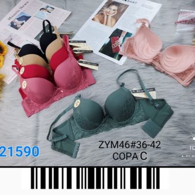 سوتین اسفنجی قلاب بافی فنردار اعلا کاپ سی کد ۲۱۵۹۰ فروش عمده پوشاک