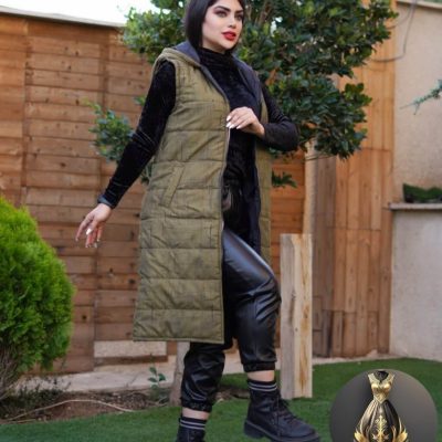 پافر زنانه طرح دار فروش عمده پوشاک