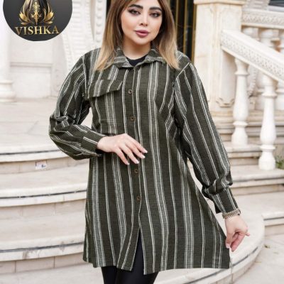 مانتو راه راه  فروش عمده پوشاک