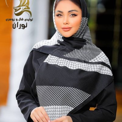 روسری کرپ نخ دست دوز اعلاء فروش عمده پوشاک