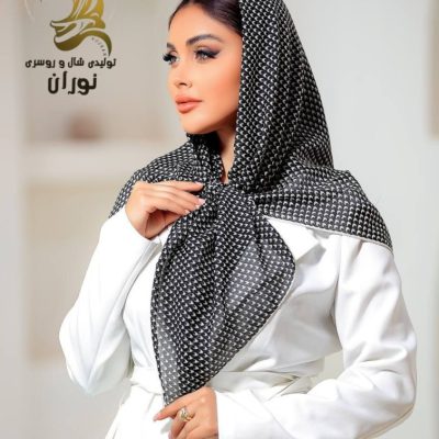 روسری کرپ نخ دست دوز اعلاء فروش عمده پوشاک