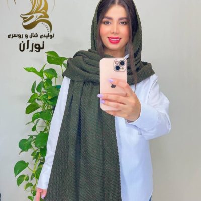 شال نخی برفکی منگوله دار اعلاء فروش عمده پوشاک