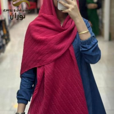 شال نخی پلیسه گندمی-پامرغی منگوله دار اعلاء فروش عمده پوشاک