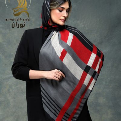 شال نخی ژاکارد دور دست دوز اعلاء فروش عمده پوشاک