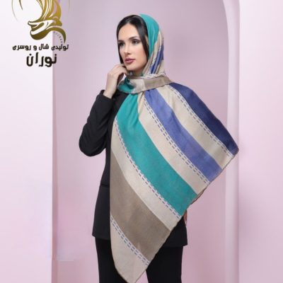 روسری نخی ژاکارد دور دست دوز اعلاء فروش عمده پوشاک
