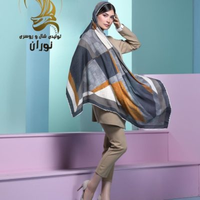 روسری نخی ژاکارد دور دست دوز اعلاء  فروش عمده پوشاک