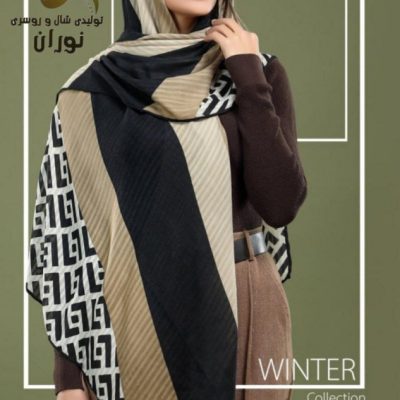 روسری نخی وول پاییزه دور دست دوز اعلاء فروش عمده پوشاک