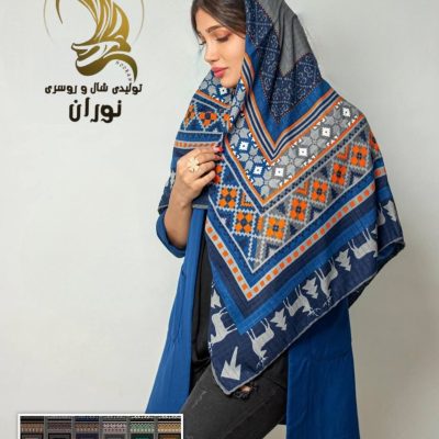 روسری نخی پاییزه دست دوز اعلاء فروش عمده پوشاک