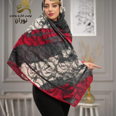 روسری نخی پاییزه دست دوز اعلاء  فروش عمده پوشاک