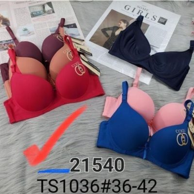 ⚜️سوتین اسفنجی ساده فنردار اعلاء⚜️ کد21540 فروش عمده پوشاک