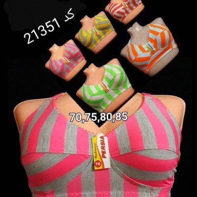 ⚜️سوتین ملانژ راه راه زنانه⚜️ کد21351 فروش عمده پوشاک