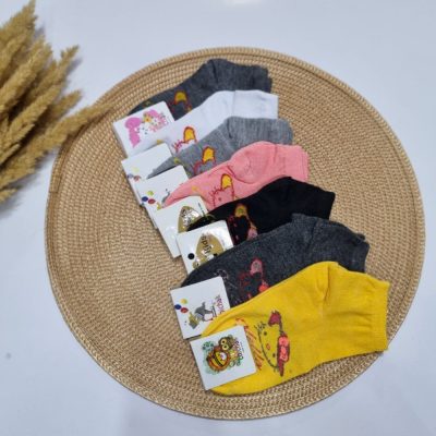 جوراب نیم ساق دخترانه (4شماره)  پخش عمده پوشاک