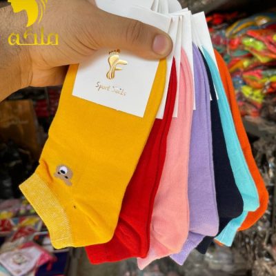 جوراب نخ پنبه مچی پنجه گیری روسو زنانه  فروش عمده پوشاک