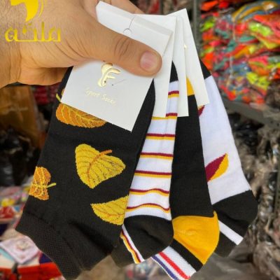جوراب نخ پنبه مچی پنجه گیری روسو زنانه  فروش عمده پوشاک