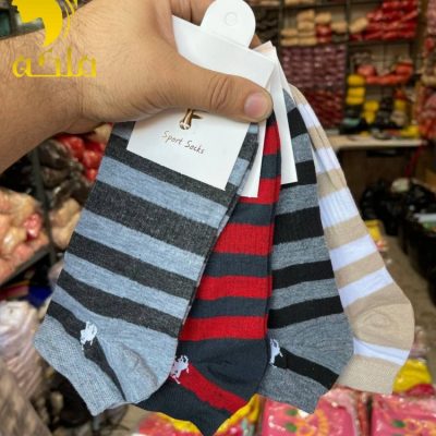 جوراب نخ پنبه مچی مردانه (پنجه گیری روسو)  فروش عمده پوشاک