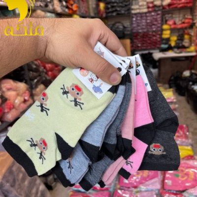 جوراب نیم ساق بچه گانه (4شماره) فروش عمده پوشاک
