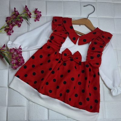 سارافون آستین سفید دخترانه 🔵 کد ۱۷۸/۰۴۲۰ 7️⃣3️⃣0️⃣ فروش عمده پوشاک