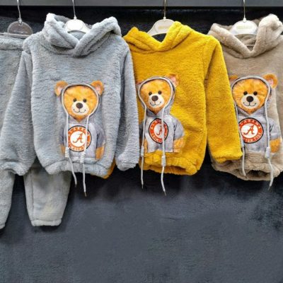 ست بلیز و شلوار ببعی طرح خرس جدید  فروش عمده پوشاک