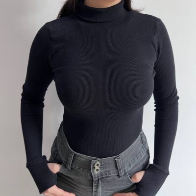 بادی یقه اسکی ساده فروش عمده پوشاک