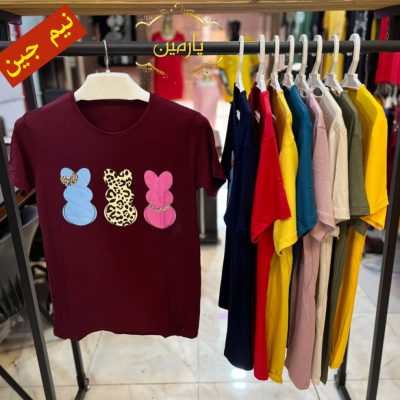 ✴️تیشرت ویسکوز آستین کوتاه چاپی✴️ کد10135 فروش عمده پوشاک