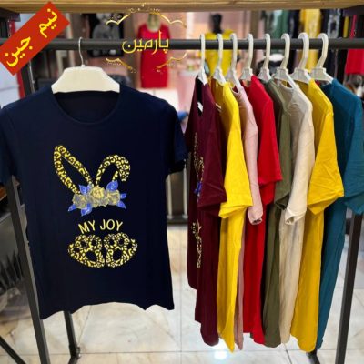 ✴️تیشرت ویسکوز آستین کوتاه چاپی✴️ کد10135 فروش عمده پوشاک