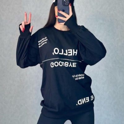 بلوز لانگ HELLO  فروش عمده پوشاک