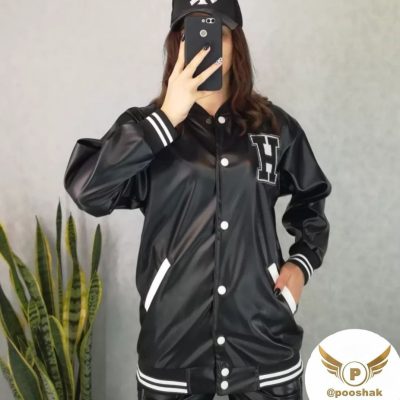 سوییشرت بامبر چرم   فروش عمده پوشاک