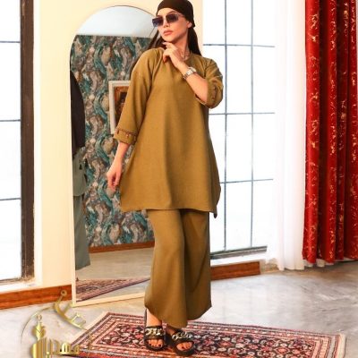 ست تونیک شلوارابشاری سرخپوست منگوله فروش عمده پوشاک