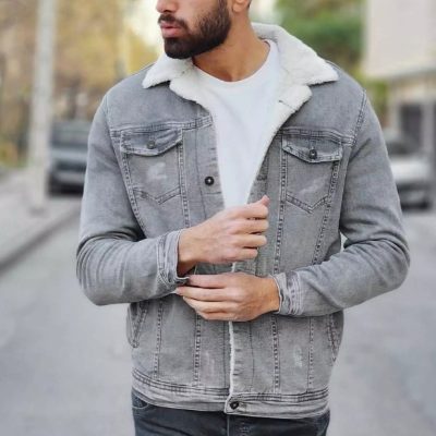 کت جین خزدار پخش عمده پوشاک