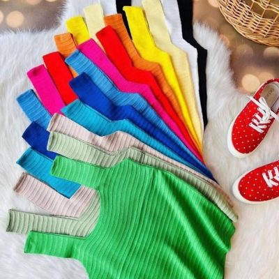 تاپ بافت راه راه افقی پخش عمده پوشاک