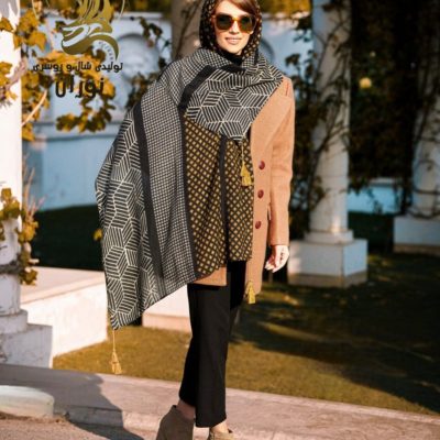 شال نخی پاییزه منگوله دار اعلاء فروش عمده پوشاک