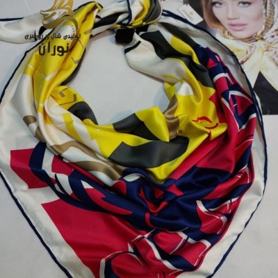 روسری ساتن ابریشم دور دست دوز اعلاء فروش عمده پوشاک