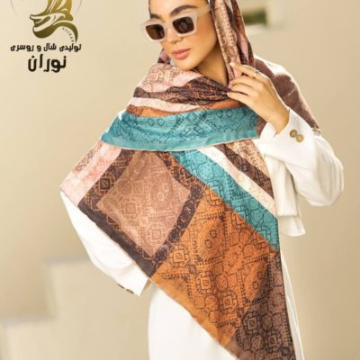 روسری کرپ نخ دست دوز اعلاء فروش عمده پوشاک