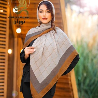 روسری نخی پاییزه دست دوز اعلاء  فروش عمده پوشاک