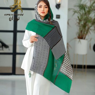 شال نخی حصیری منگوله دار اعلاء  فروش عمده پوشاک