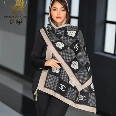 شال نخی حصیری منگوله دار اعلاء  فروش عمده پوشاک