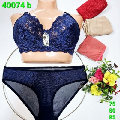 ⚜️ست دانتل فنردار⚜️  کدb_40074 فروش عمده پوشاک
