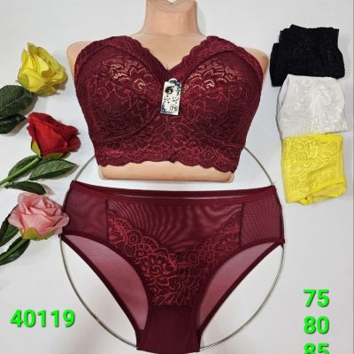 ⚜️ست دانتل بدون فنر کیفیت فوق العاده عالی زنانه⚜️ کدb_40119 فروش عمده پوشاک