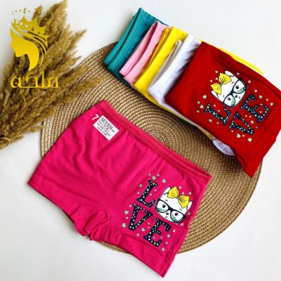 شورت نخ پنبه پادار دخترانه درجه یک  فروش عمده پوشاک
