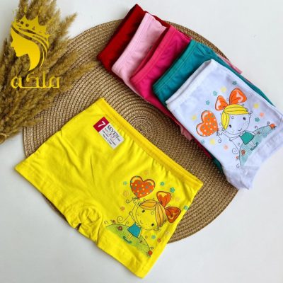 شورت نخ پنبه پادار دخترانه درجه یک  فروش عمده پوشاک
