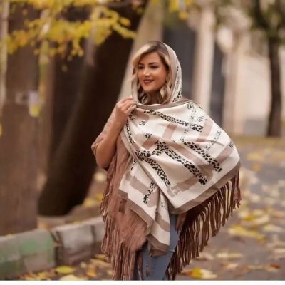 شال نخی چهار فصل منگوله دار فروش عمده پوشاک