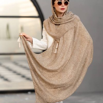 شال پلیسه کرم  فروش عمده پوشاک